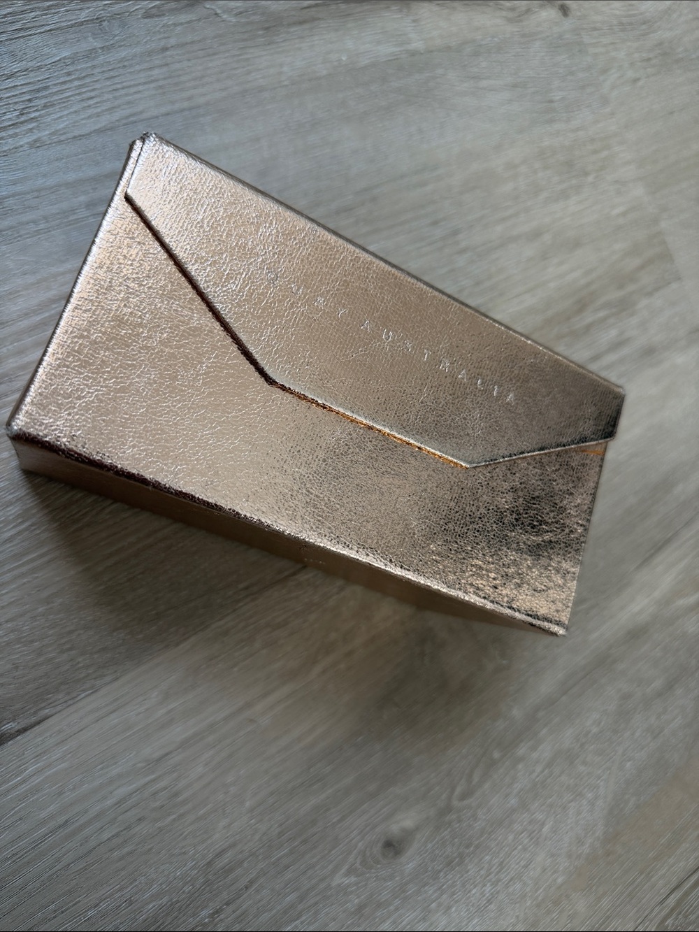 Quay Australia Metallic Rose Gold Sunglasses Case